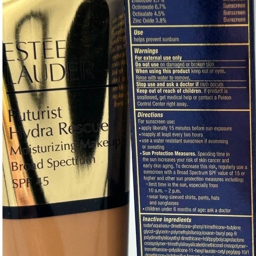 Estee Lauder Futurist Hydra Rescue Makeup 5W1 Bronze 1.2oz New SPF 45 Foundation